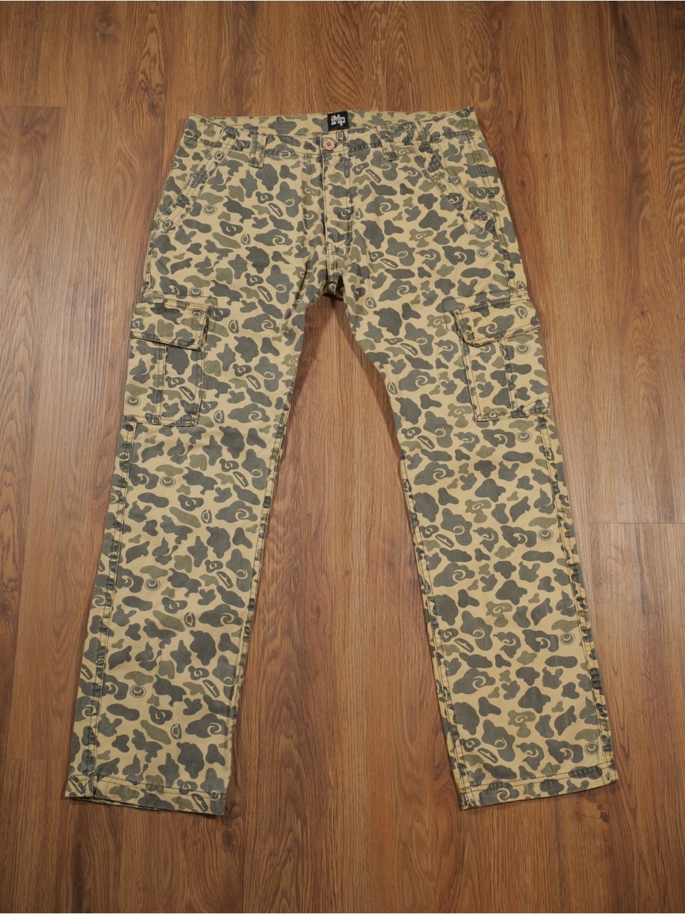 Imperious Jeans Men’s 32x32 CARGO CAMO Pants Army Green Tan Duck Streetwear Y2K